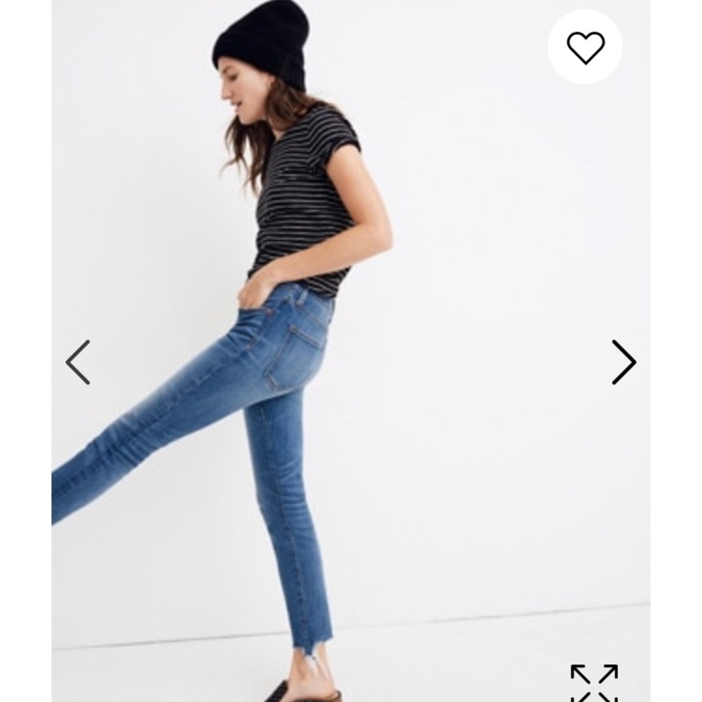 Madewell  size 24 9” high rise rise skinny crop